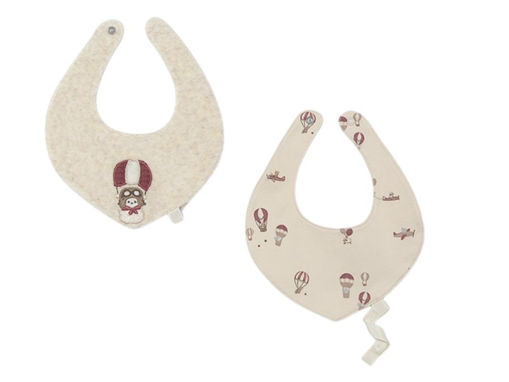 Immagine di Mayoral set 2 bavaglini bandana latte melange - Bavaglini Neonato