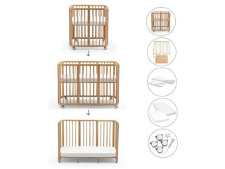 Immagine di Stokke kit completo culla-letto Nighti naturale - Lettini evolutivi