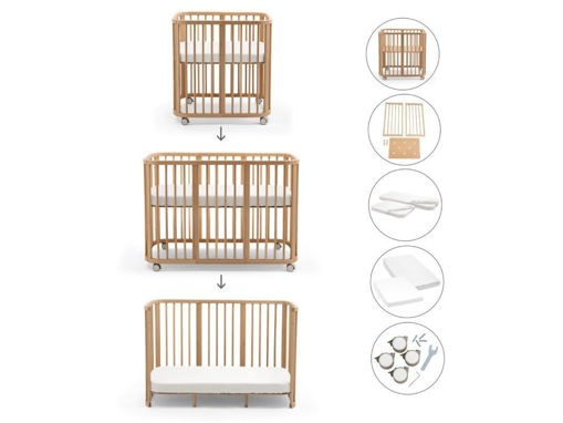 Immagine di Stokke kit completo culla-letto Nighti naturale - Lettini evolutivi