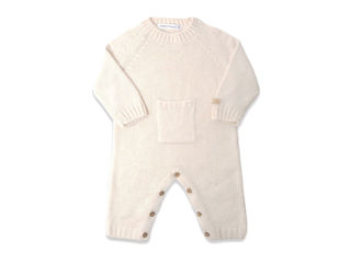 Bamboom tutina con colletto a maglia Warm White 1264-128
