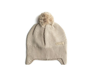 Bamboom cappellino in maglia con pompon Warm White 1279