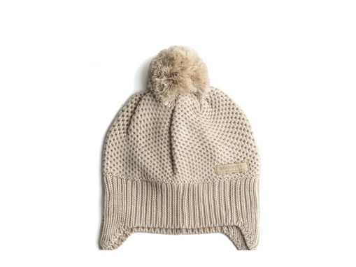 Bamboom cappellino in maglia con pompon Warm White 1279