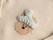 Dettaglio apertura spalla maglia Bamboom Warm White 1275