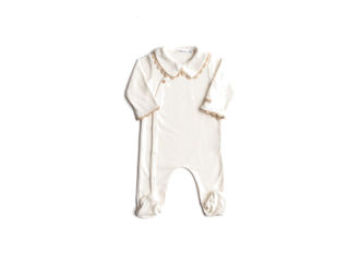 Bamboom tutina colletto con piedi Natural White 1225TE00087