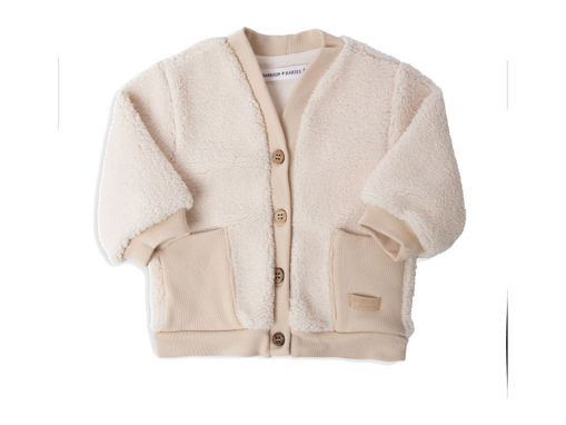 Bamboom cardigan teddy con tasche Warm White 1223TE00084