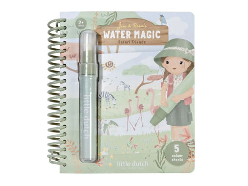 Immagine di Little Dutch libro magico ad acqua Safari Friends Rosa - Giochi educativi per neonati