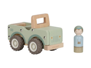 Immagine di Little Dutch auto safari con personaggio Safari Friends - Giocattoli in legno Little Dutch