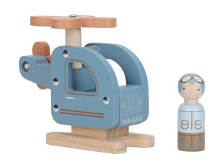 Immagine di Little Dutch elicottero con personaggio FSC - Giocattoli in legno Little Dutch