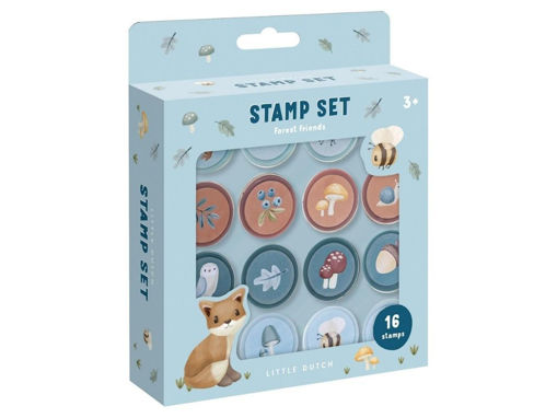 Immagine di Little Dutch set 16 timbrini Forest Friends - Giochi educativi per neonati