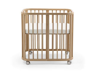 Immagine di Stokke culla Nighti mini completa (materasso e ruote inclusi) naturale - Culle