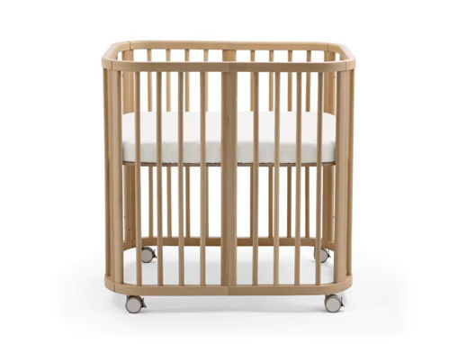 Immagine di Stokke culla Nighti mini completa (materasso e ruote inclusi) naturale - Culle