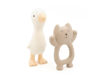 Immagine di Bamboom set in gomma naturale Gatto e Papera sand off white