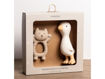 Immagine di Bamboom set in gomma naturale Gatto e Papera sand off white
