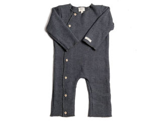 Immagine di Bamboom tutina in maglia con apertura laterale blu tg 1 mese - Tutine