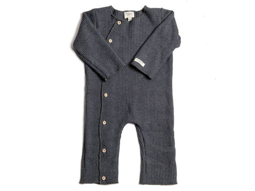 Immagine di Bamboom tutina in maglia con apertura laterale blu tg 1 mese - Tutine