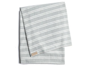 Immagine di Bamboom copertina 75x100 stripe acqua - Corredino nanna neonato