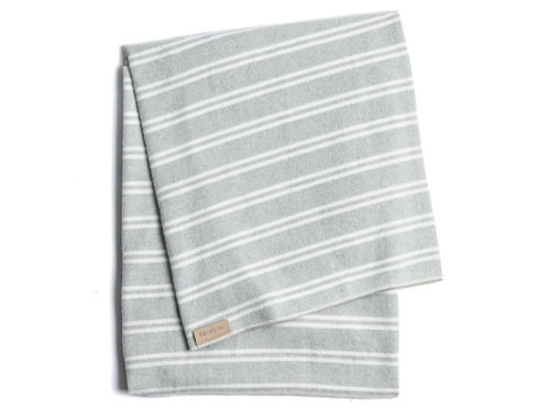 Immagine di Bamboom copertina 75x100 stripe acqua - Corredino nanna neonato