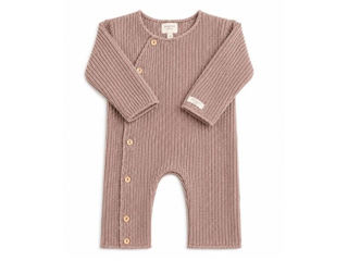 Immagine di Bamboom tutina in maglia con apertura laterale soft brown tg 1 mese - Tutine