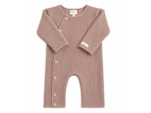 Immagine di Bamboom tutina in maglia con apertura laterale soft brown tg 1 mese - Tutine