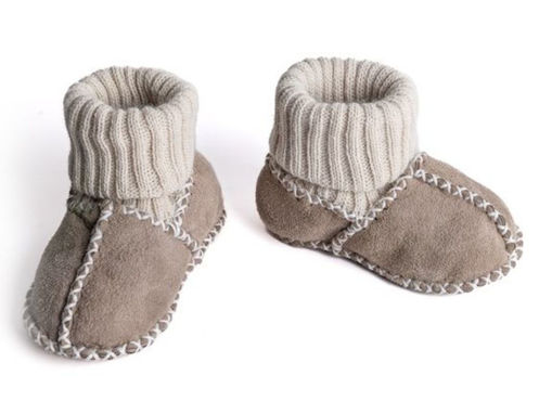 Immagine di Bamboom scarpina a calzino in pelle tg 0-8 mesi soft brown - Scarpine neonato