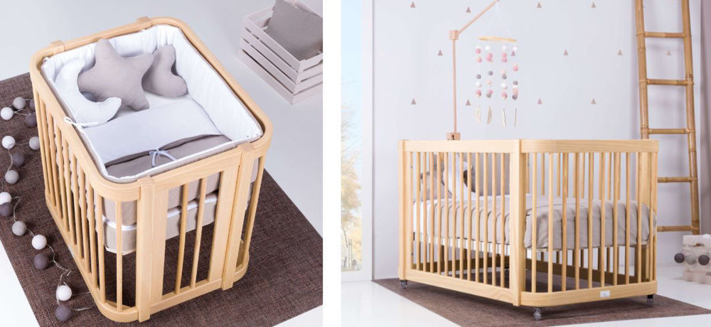 Lettino-culla CREA TRE trasformabili in letto Montessori