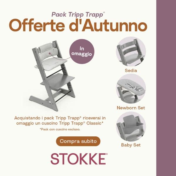 Tripp Trapp con Newborn Set: cuscino omaggio — Offerte d'Autunno Stokke