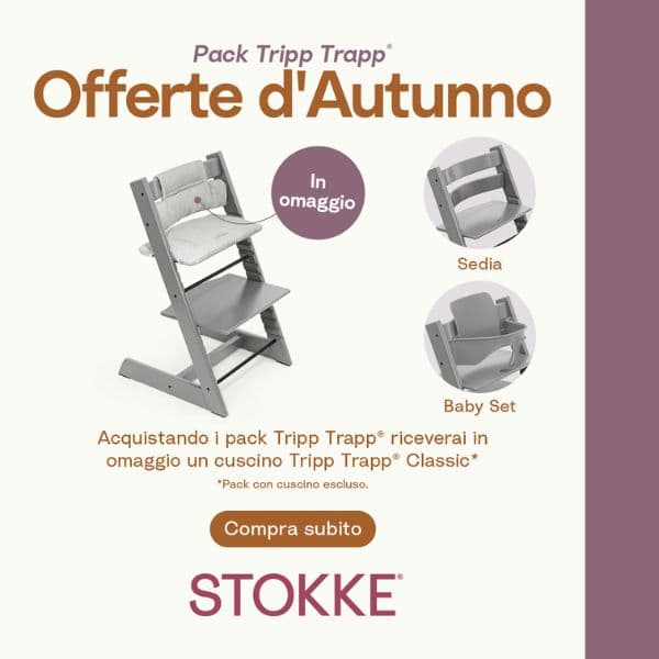 Tripp Trapp con Baby Set: cuscino omaggio — Offerte d'Autunno Stokke